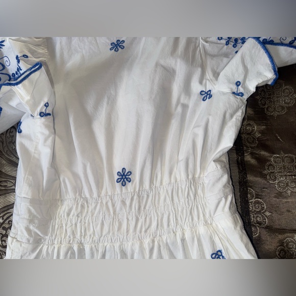 Anthropologie stunning Somerset Maxi Dress Eyelet Edition white blue - Picture 7 of 12